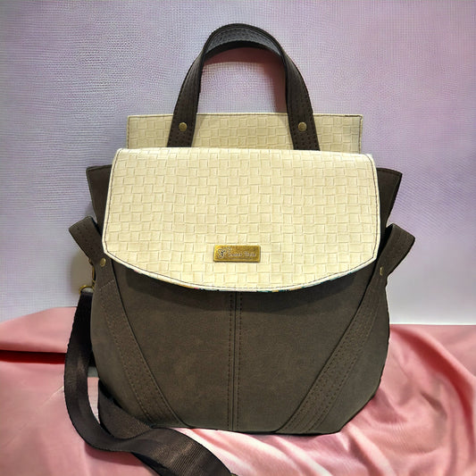 Cream Tile and Brown Welkin Bag
