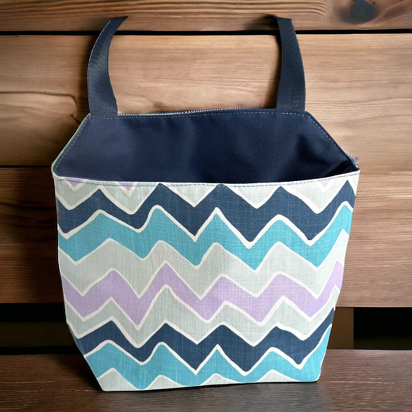 Car Storage/Trash Bin - Chevron Design