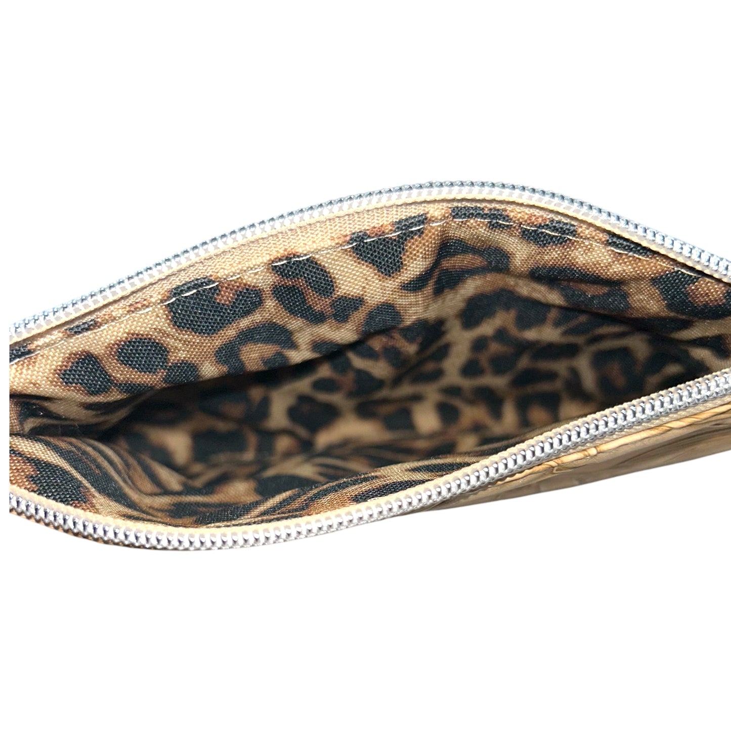 Sand Flower Embossed Curved Wristlet
