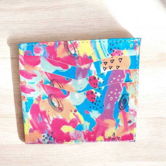 Pink and Blue Abstract Essential Wallet