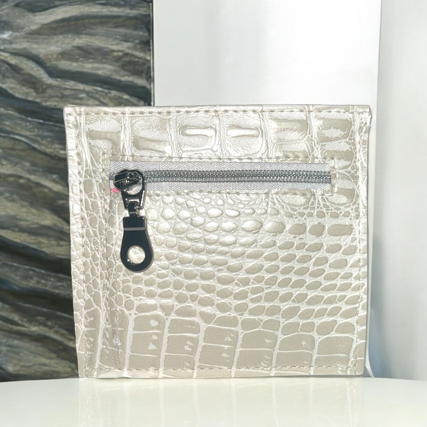 Ivory Croc Essential Wallet