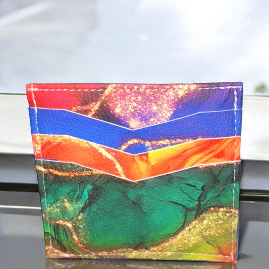 Blue and Green Swirls Essential Wallet