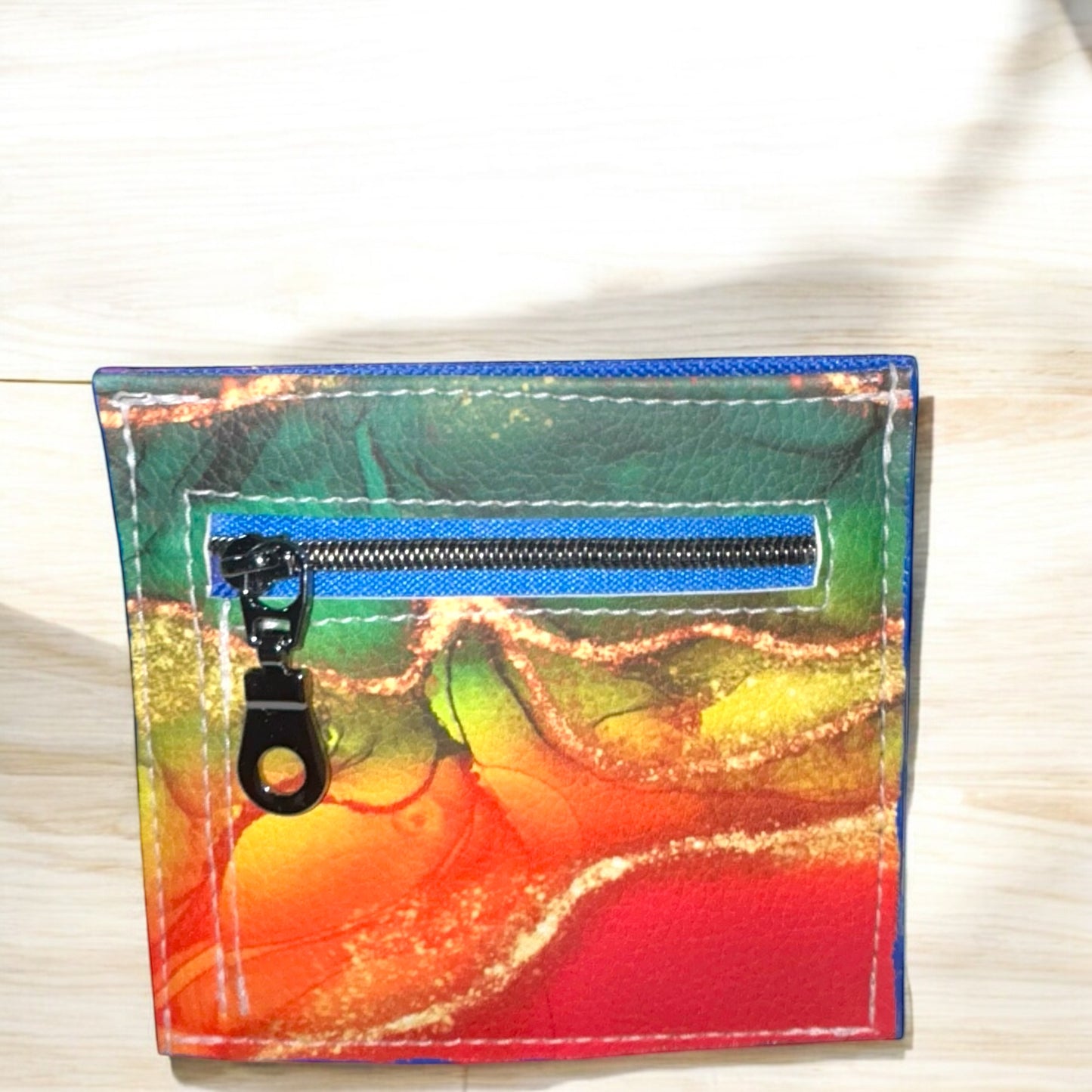 Blue and Green Swirls Essential Wallet