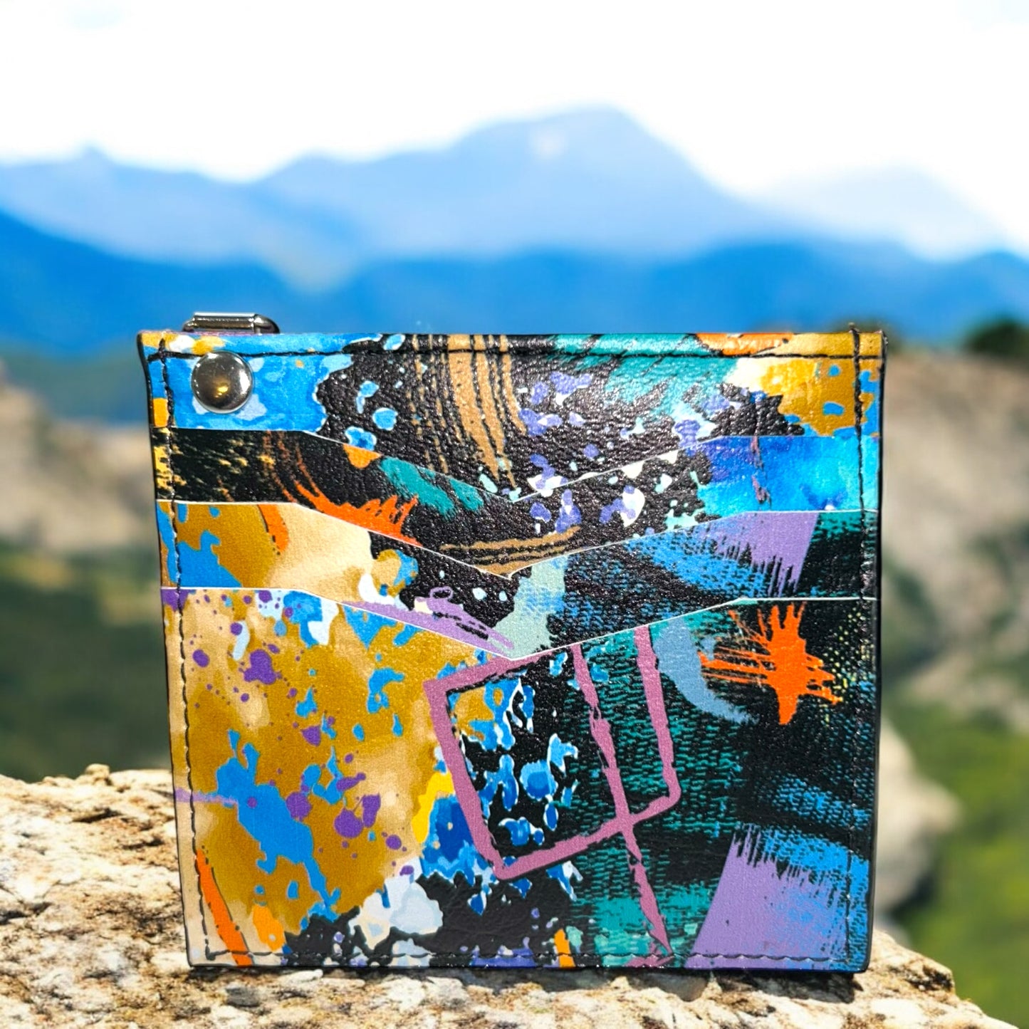Lavender Abstract Print Essential Wallet