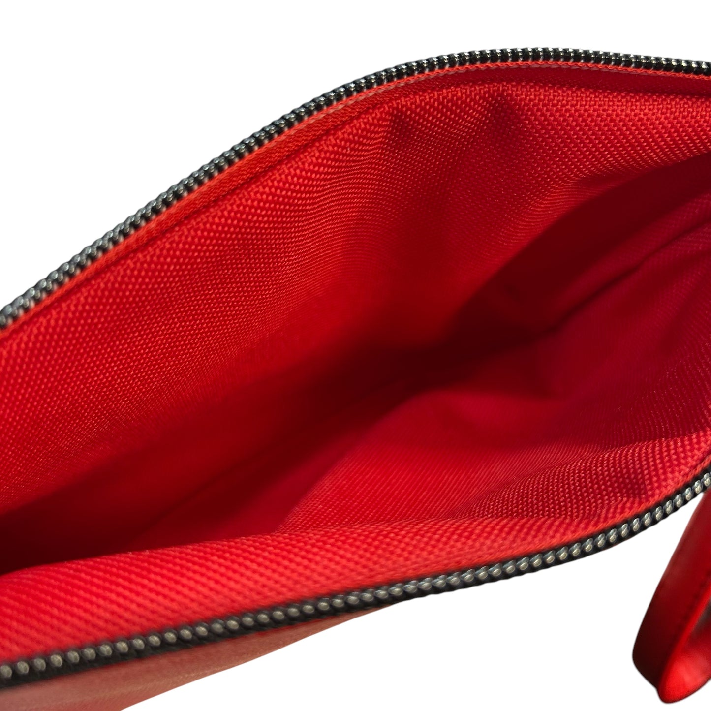 Red and Flowers Handcrafted Wristlet