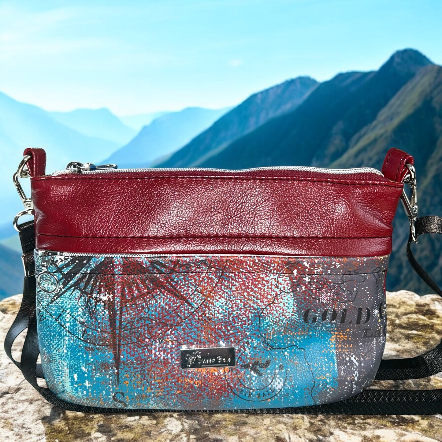 Burgundy Starburn Crossbody Bag
