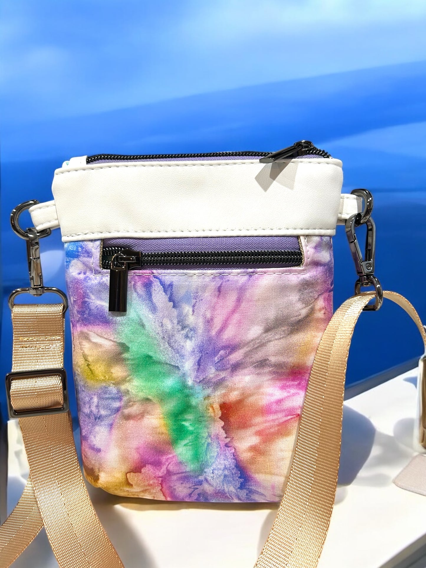 White Flap Phone Sling/Crossbody Bag