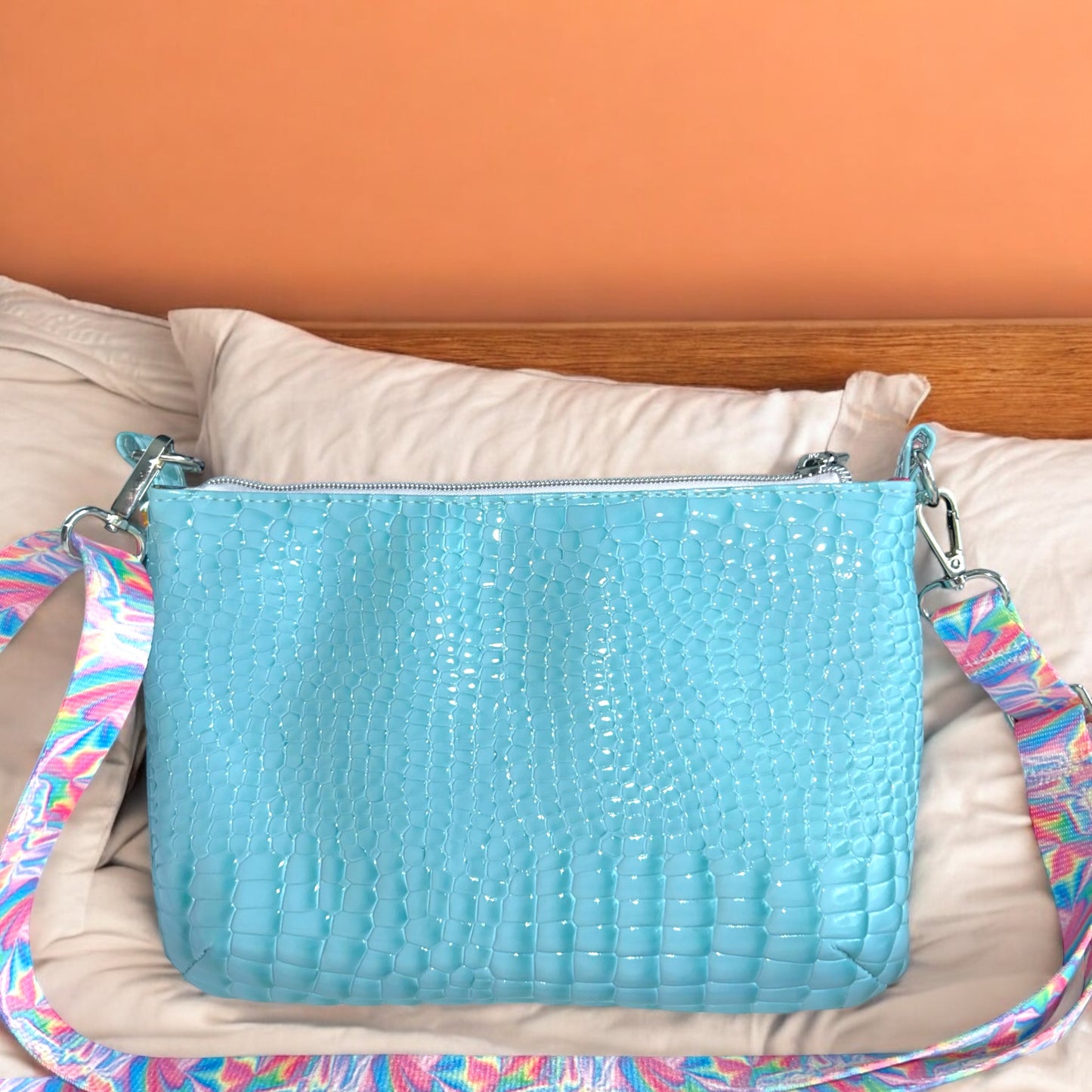Light Blue Starburn Crossbody Bag