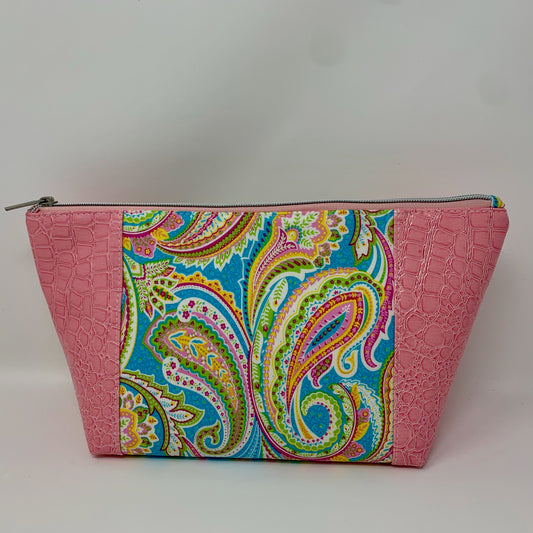 Pink Croc and Paisley Bag
