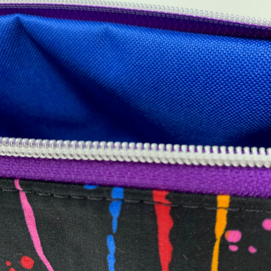 Purple Splatter Cosmetic & Toiletry Bag