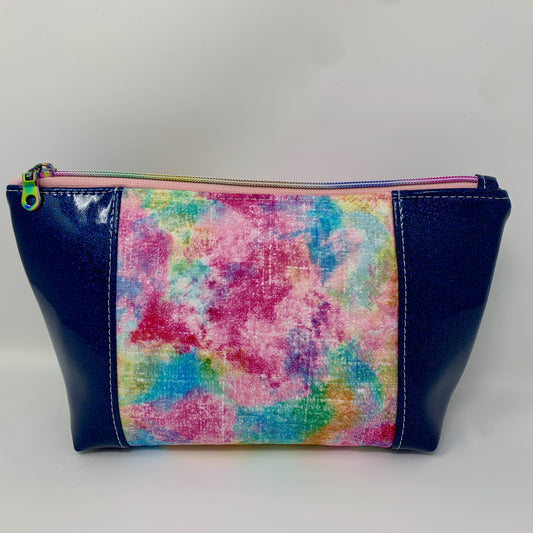 Sparkle Blue Splatter Cosmetic & Toiletry Bag