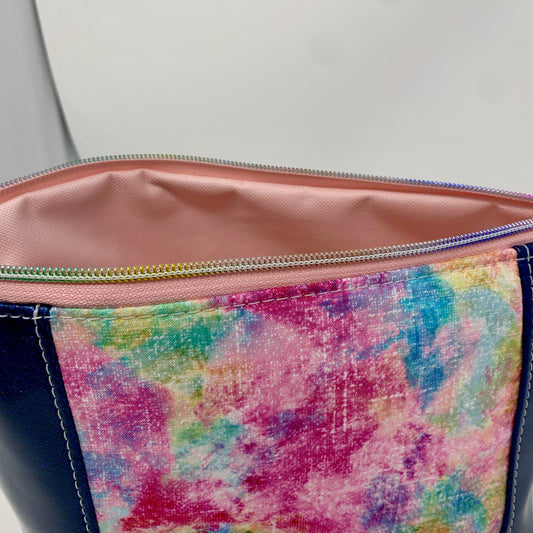 Sparkle Blue Splatter Cosmetic & Toiletry Bag