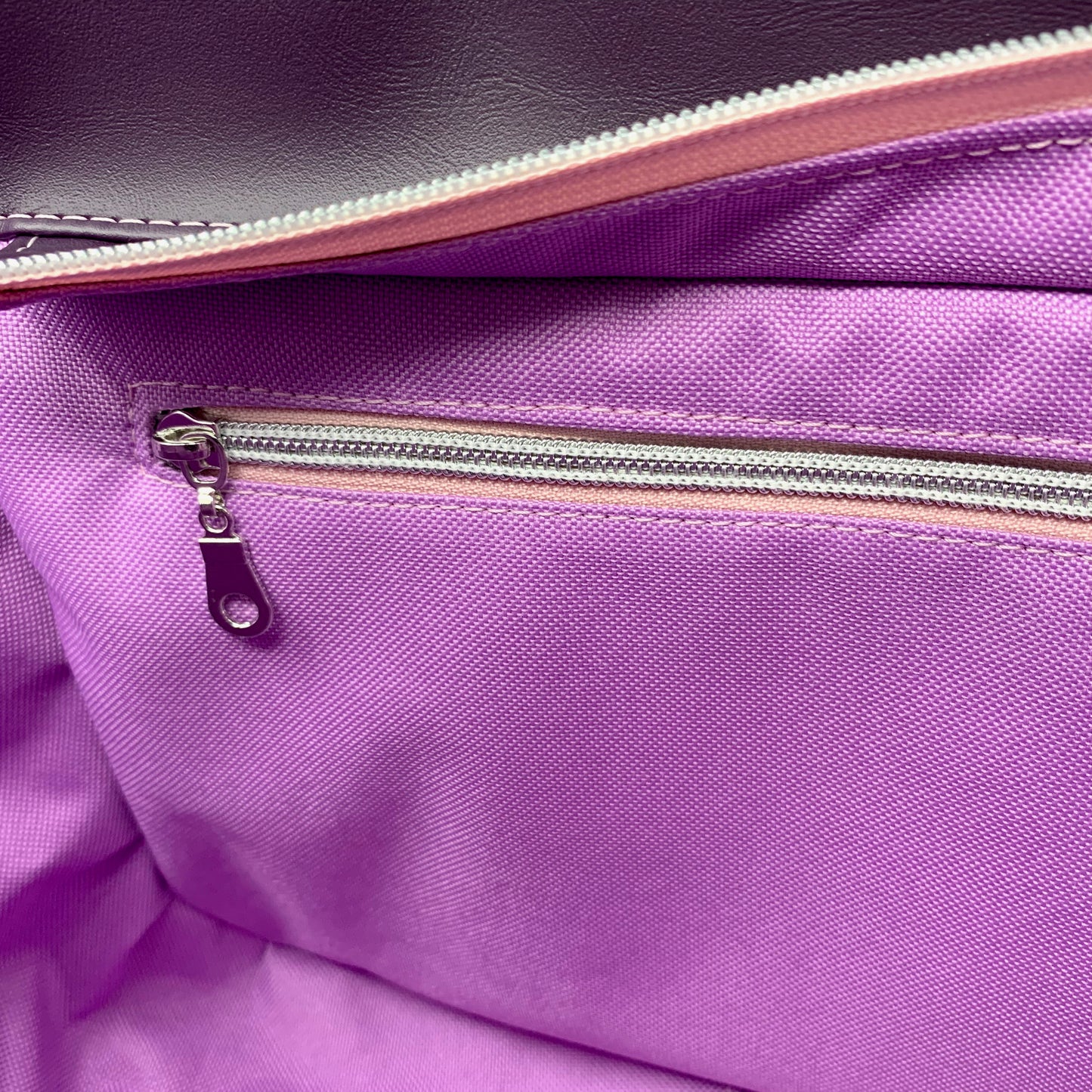 Eggplant & Floral Shoulder Bag