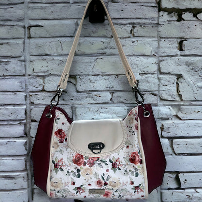 Cranberry and Roses Sequoia Shoulder/Handbag