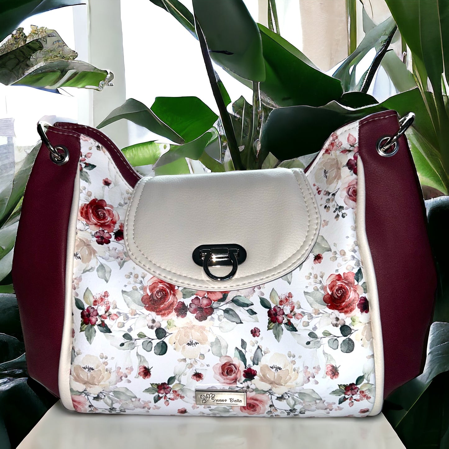 Cranberry and Roses Sequoia Shoulder/Handbag