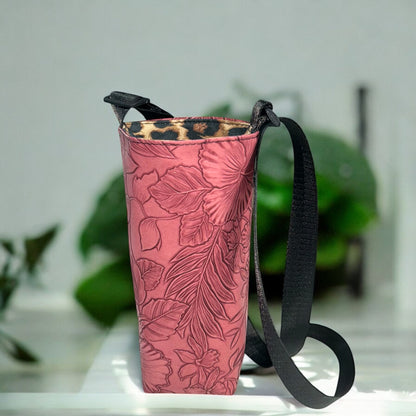 Dusty Rose Water Bottle Carrier Bag