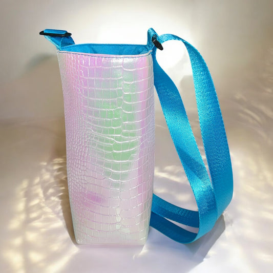 White Rainbow Water Bottle Carrier Bag