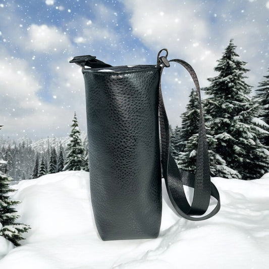 Black Water Bottle Carrier Bag