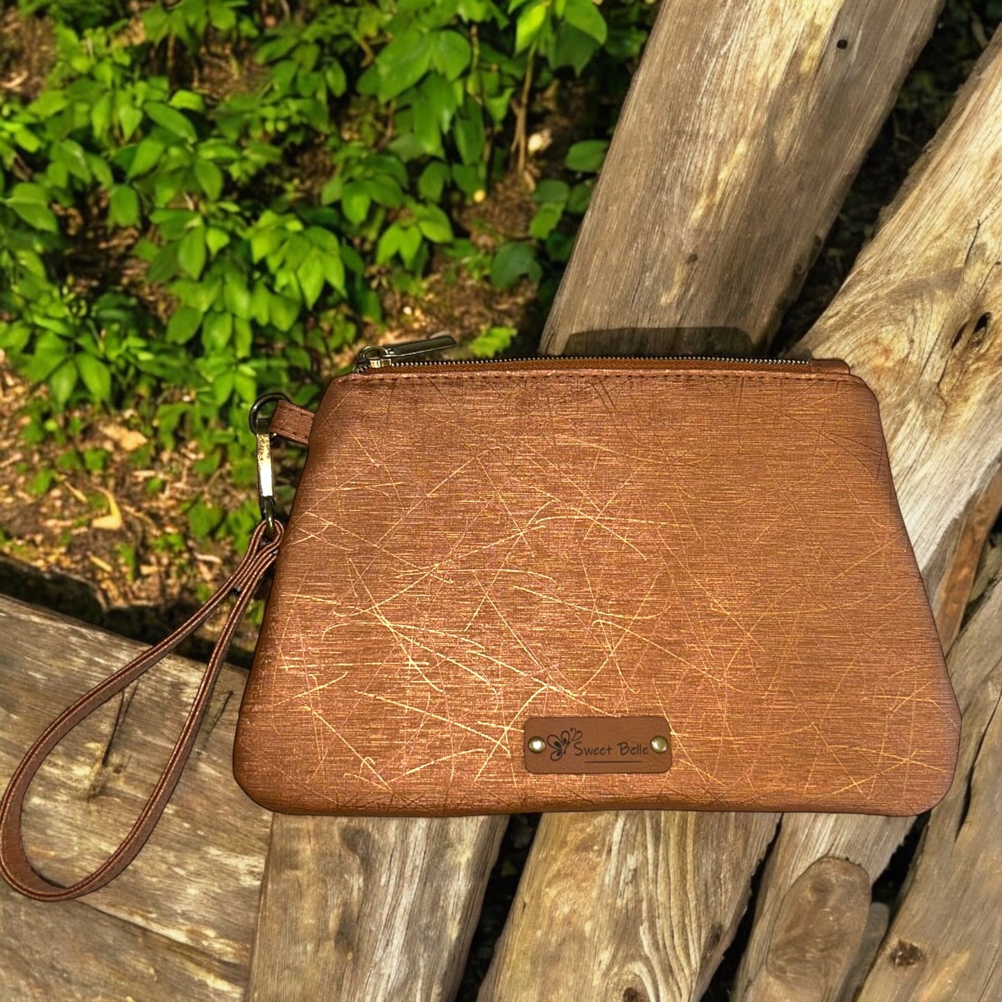 Copper Curved Wristlet