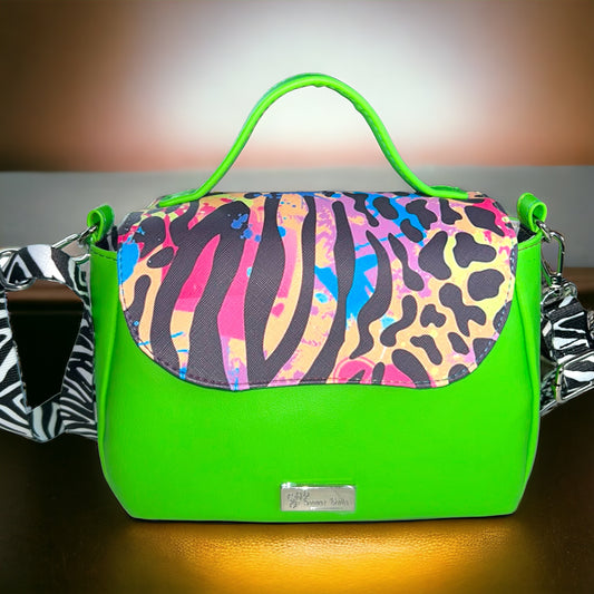 Tiger Lime Green Handbag