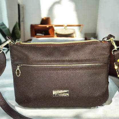 Brown Stingray Starburn Crossbody Bag