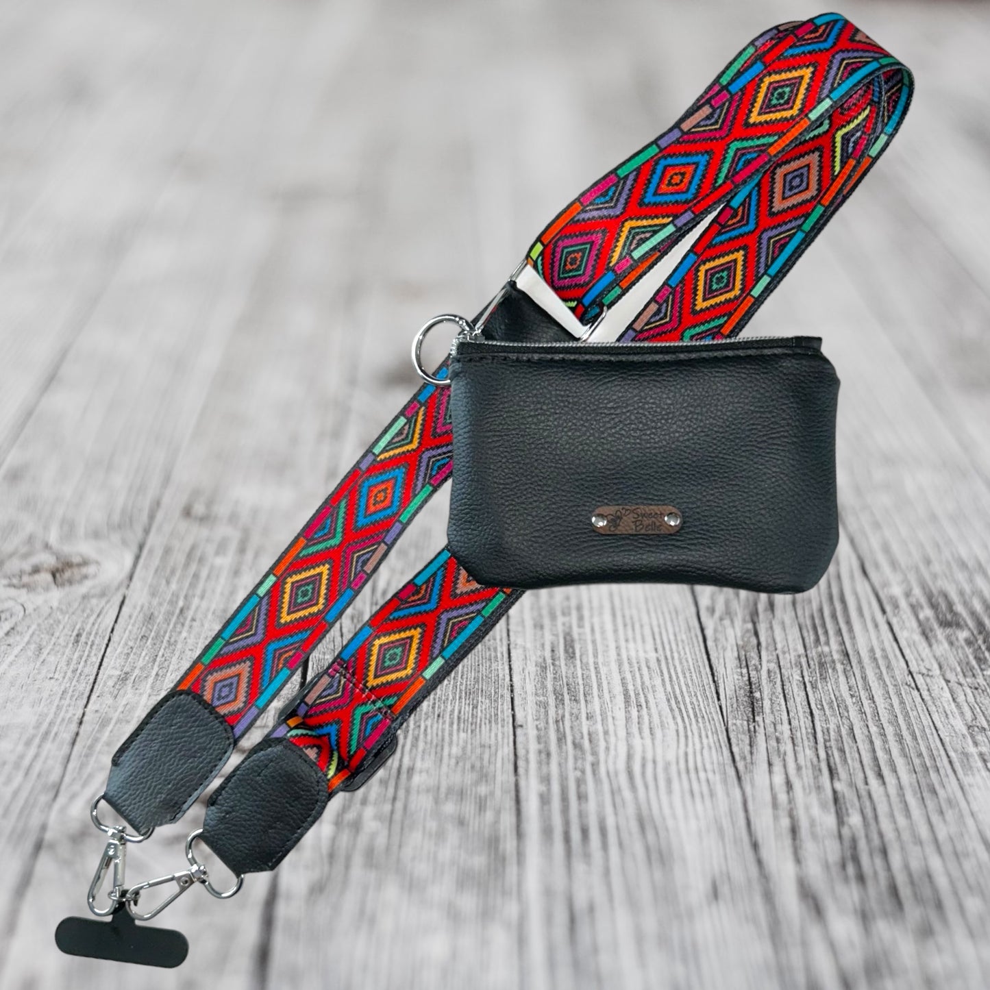 Diamond Phone Strap with Detachable Pouch