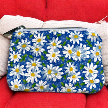 Daisies Coin Pouch (small zipper pouch)