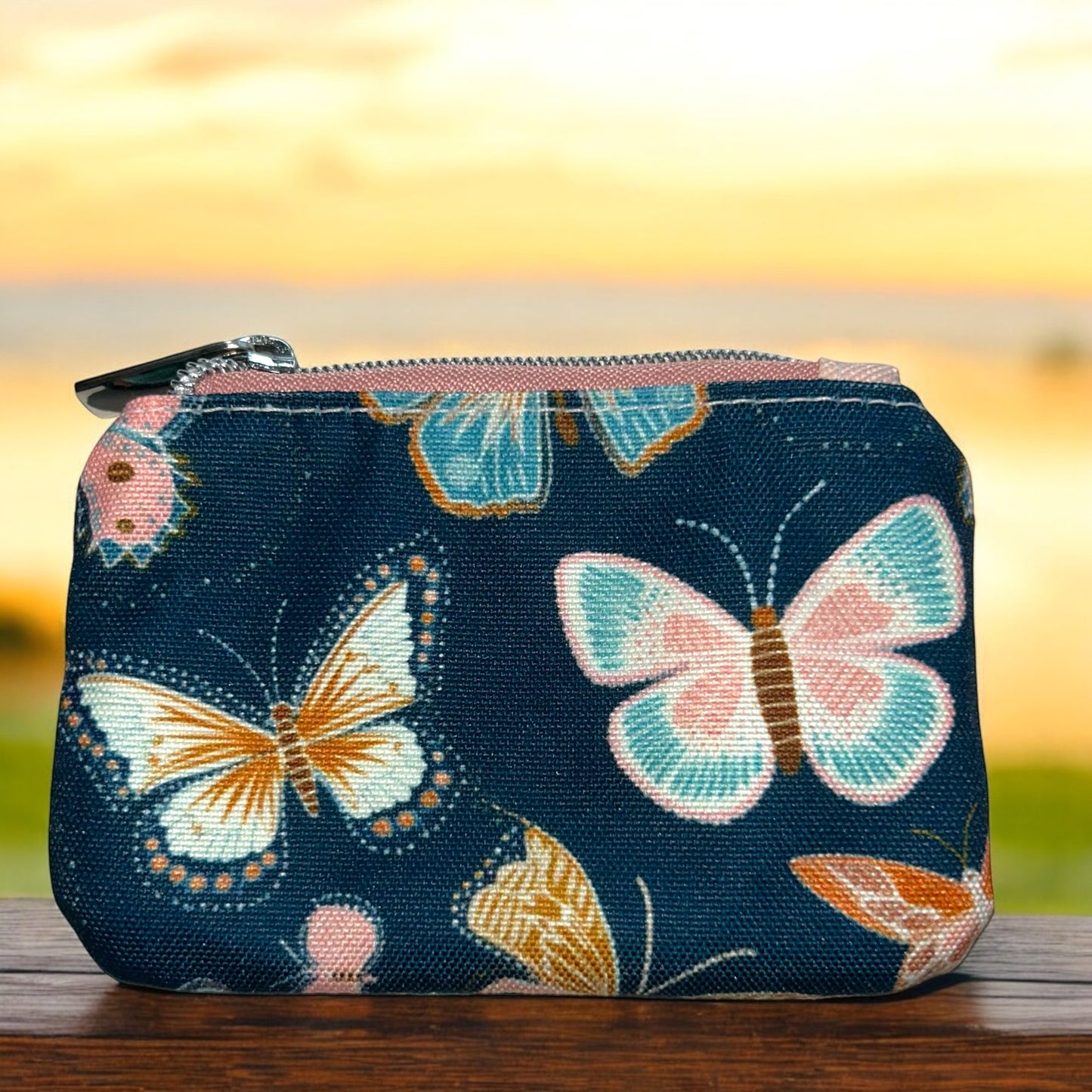 Butterflies Coin Pouch (small zipper pouch)