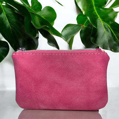 Fuchsia Pink Coin Pouch (small zipper pouch)