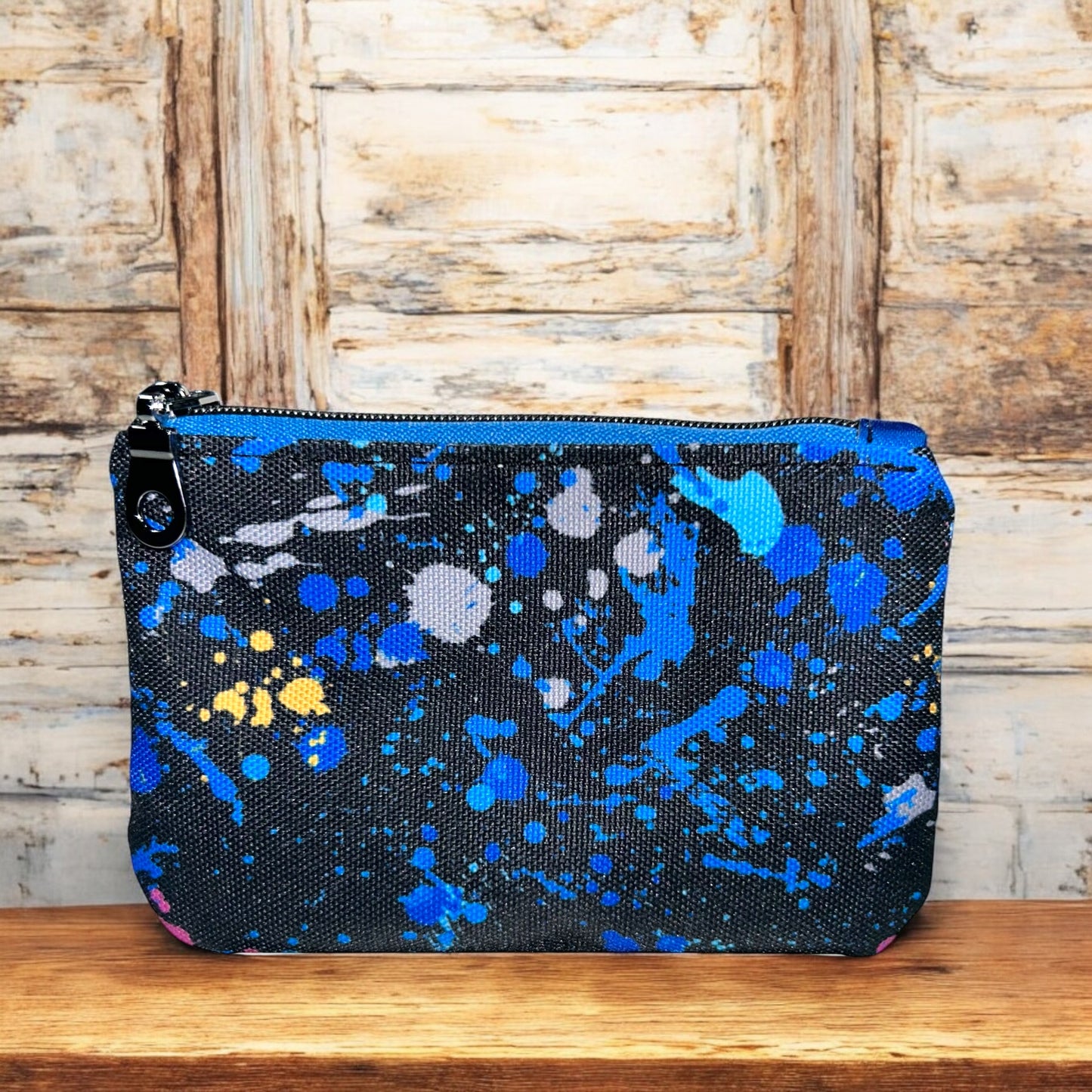 Abstract Blue Coin Pouch (small zipper pouch)