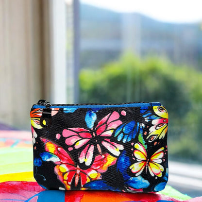 Blue Butterflies Coin Pouch (small zipper pouch)