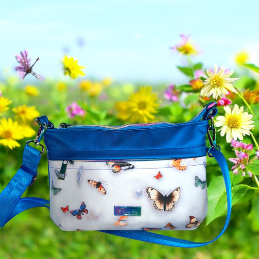 Butterfly Blue Starburn Crossbody Bag
