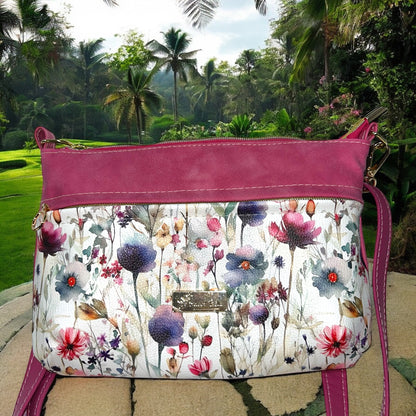 Fuchsia Starburn Crossbody Bag