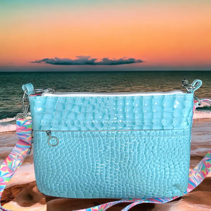 Light Blue Starburn Crossbody Bag
