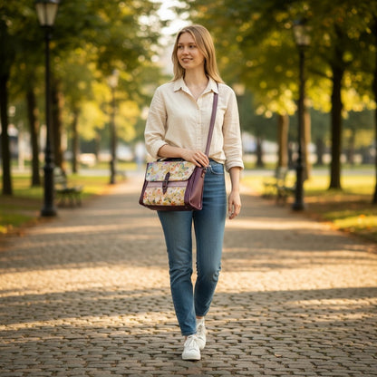 Metallic Butterfly Handcrafted Handbag