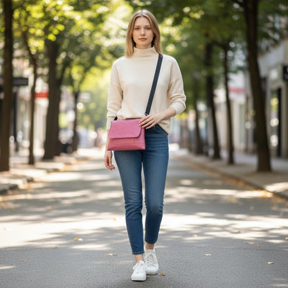 Flap Closure Crossbody Bag