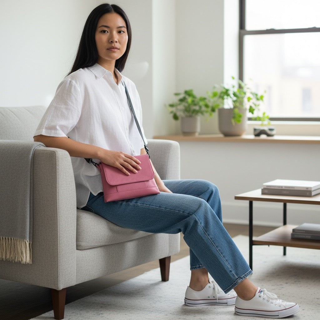 Flap Closure Crossbody Bag