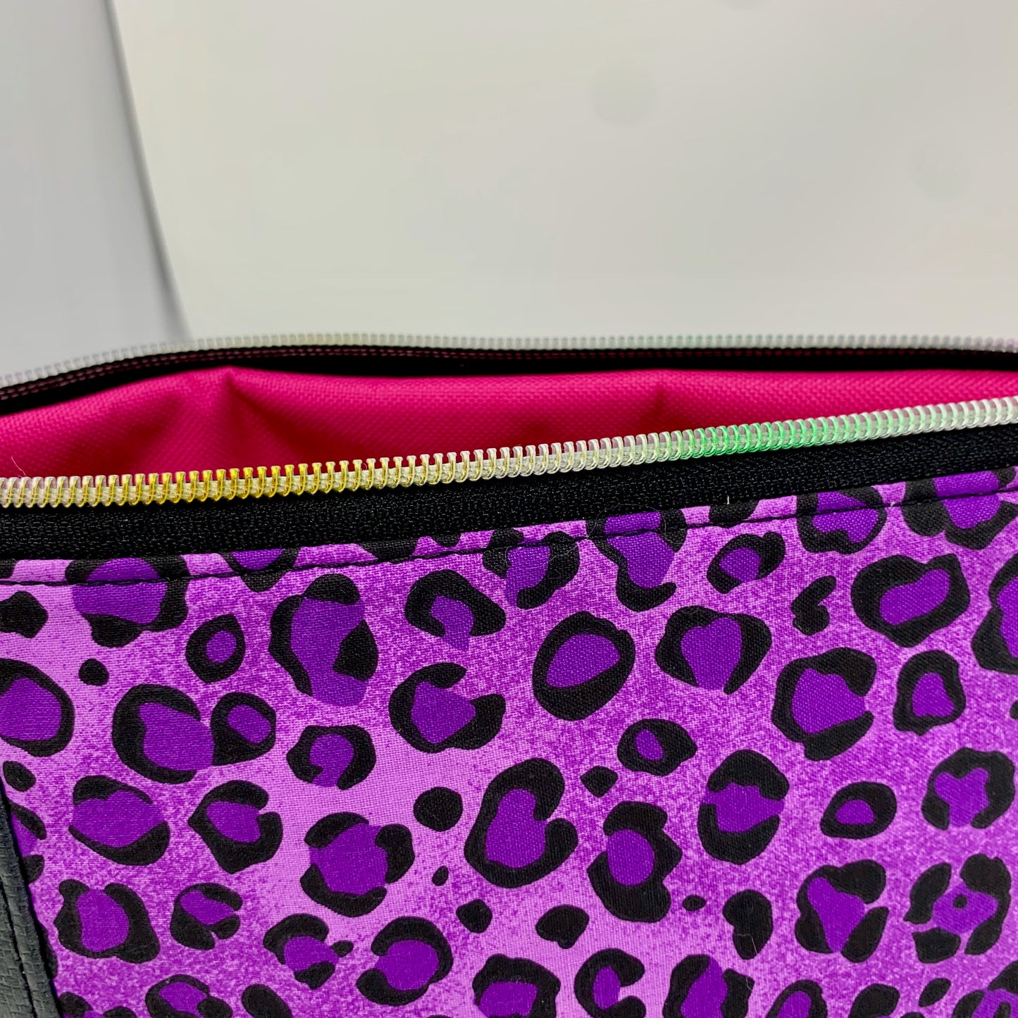 Black Purple Cheetah Cosmetic & Toiletry Bag