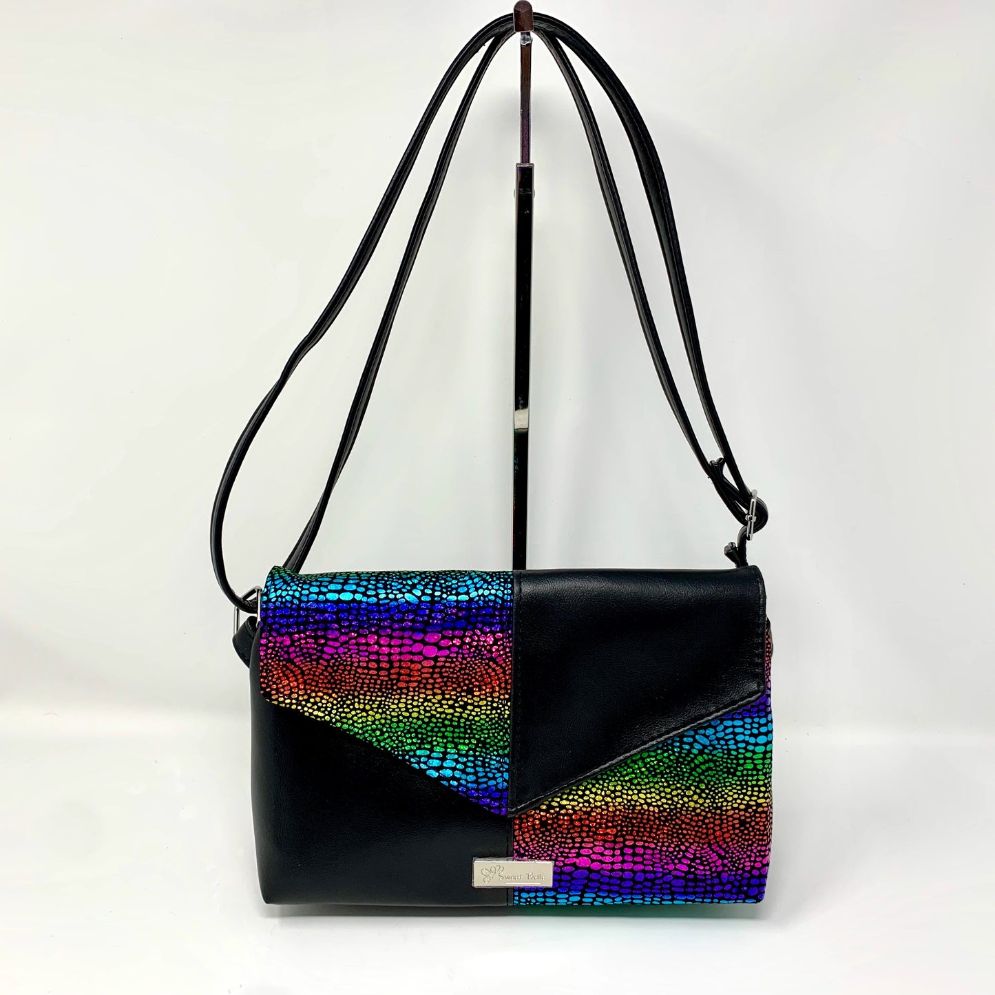 Rainbow and Black Crossbody Bag
