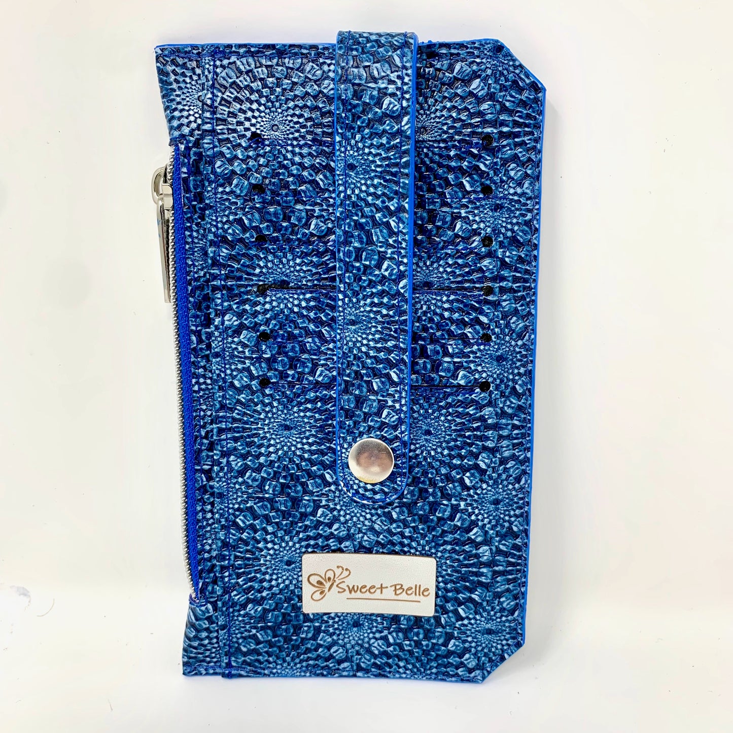 Textured Denim Blue Wallet