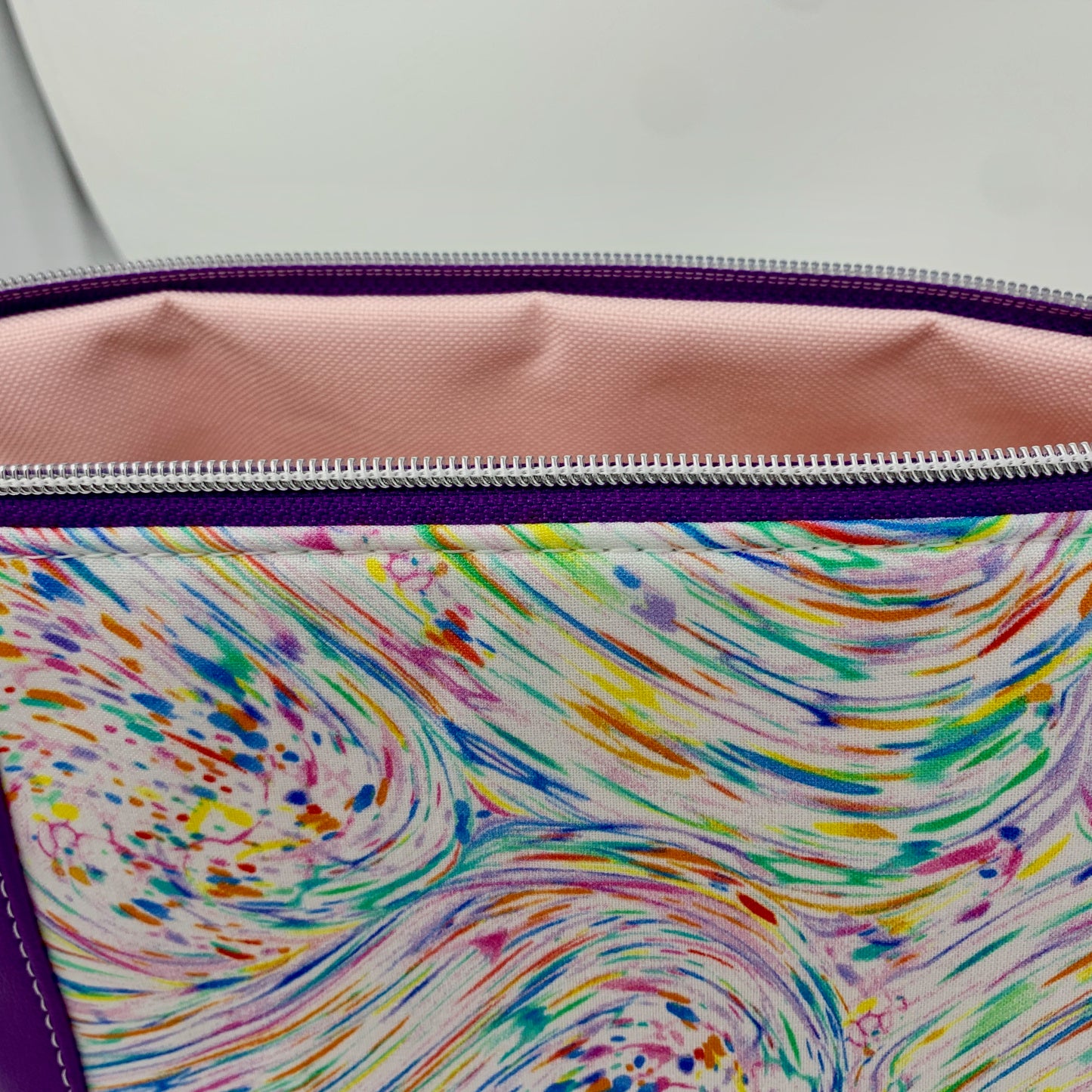 Purple and Swirl Cosmetic & Toiletry Bag